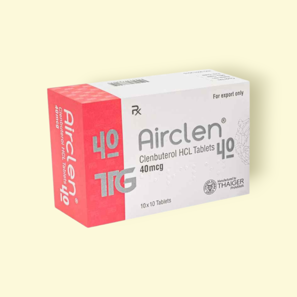 Thaiger Pharma AIRCLEN 40 (CLENBUTEROL) 10mg 100 Tablets